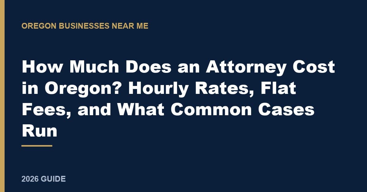 How Much Does an Attorney Cost in Oregon? Hourly Rates, Flat Fees, and What Common Cases Run